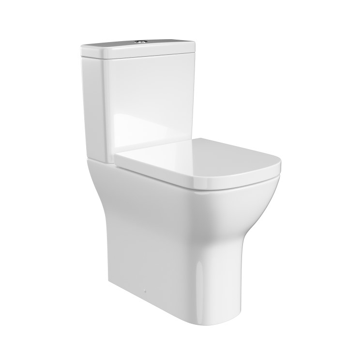 Close Coupled Rimless Closed Back Toilet with Soft Close Seat - Austin