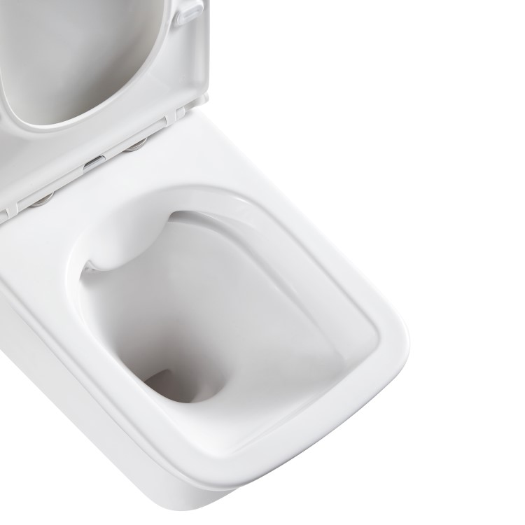 Wall Hung Rimless Toilet with Soft Close Seat, Chrome Pneumatic Flush Plate, 820mm Frame & Cistern – Palma