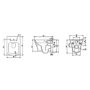 Wall Hung Rimless Toilet with Soft Close Seat, Chrome Pneumatic Flush Plate, 1160mm Frame & Cistern - Austin