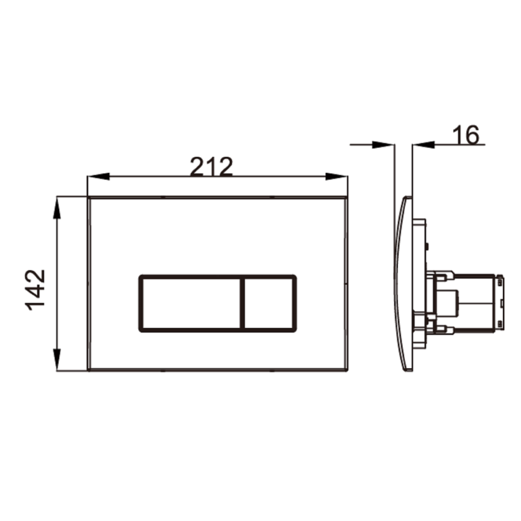 Wall Hung Rimless Toilet with Soft Close Seat, Chrome Pneumatic Flush Plate, 1160mm Frame & Cistern - Austin