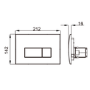 Wall Hung Toilet, 1160mm Pneumatic Frame & Cistern & Gunmetal Grey Flush  - Austin