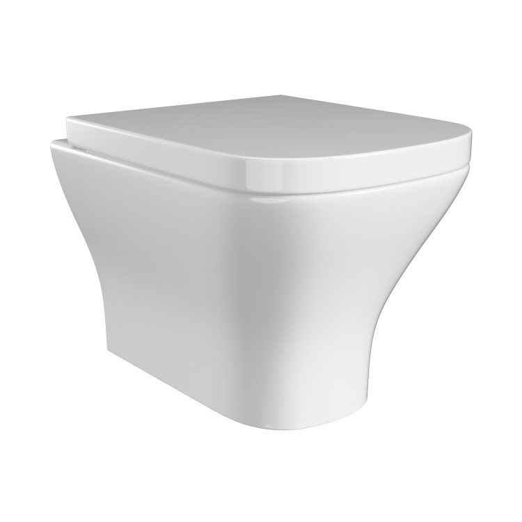 Wall Hung Toilet, 1160mm Pneumatic Frame & Cistern & Gunmetal Grey Flush  - Austin