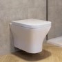 Wall Hung Toilet, 1160mm Pneumatic Frame & Cistern & Gunmetal Grey Flush  - Austin