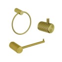 BUN/AVBBTR/96056 3 Piece Brass Knurled Bathroom Accessory Set - Arissa