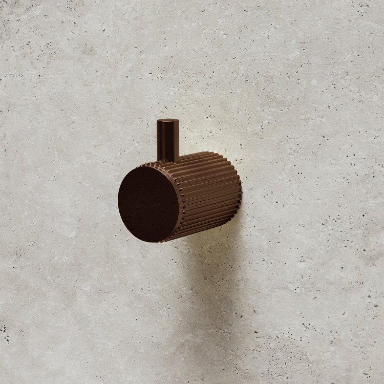3 Piece Bronze Knurled Bathroom Accessory Set - Arissa