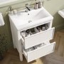 600mm White Freestanding Vanity Unit with Basin - Avebury