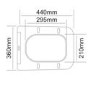 1100mm Beige Left Hand Toilet and Sink Unit with Square Toilet and Brass Fittings - Bali