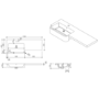 1100mm Green Right Hand Toilet and Sink Unit with Brass Fittings - Unit & Basin Only - Bali