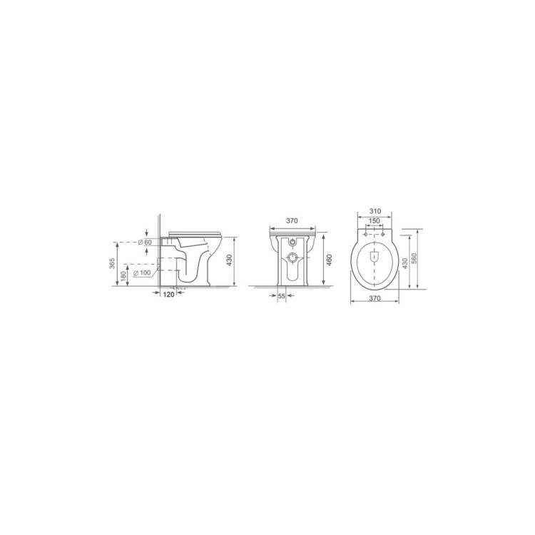 1100mm Burgundy Toilet and Sink Unit with Traditional Toilet - Baxenden