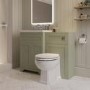 1100mm Green Toilet and Sink Unit with Traditional Toilet - Baxenden