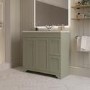 900mm Green Freestanding Vanity Unit with Basin - Baxenden