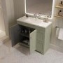 900mm Green Freestanding Vanity Unit with Basin - Baxenden