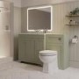 1400mm Green Toilet and Sink Unit with Traditional Toilet - Baxenden