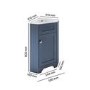 580mm Blue Corner Freestanding Cloakroom Vanity Unit with Basin - Baxenden