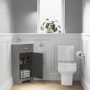 580mm Grey Corner Vanity Unit - Baxenden