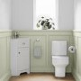 580mm White Corner Vanity Unit - Baxenden 