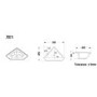 580mm White Corner Vanity Unit - Baxenden 