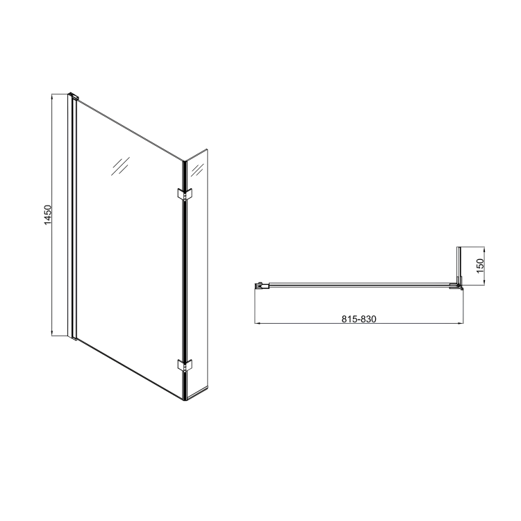 1700mm Left Hand Black Shower Bath Suite with Toilet Basin & Panels - Lomax