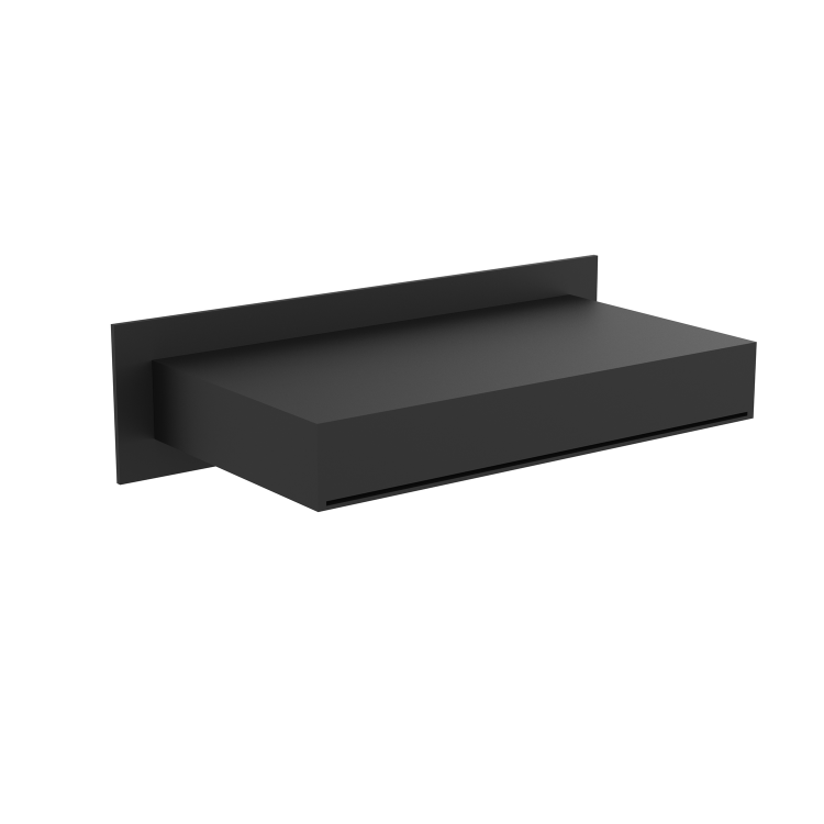 Black Wall Mounted Bath Mixer Tap with Valve - Zanda