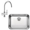 Blanco Stainless Steel 1 Bowl Sink &amp; 3 in 1 Boiling Water Tap Pack