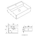 White Square Countertop Basin 497mm - Bowen