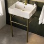 1 Tap Hole Basin with Brass Wash Stand 500mm - Bowen