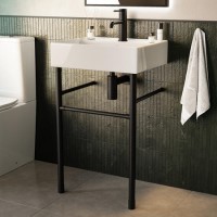 1 Tap Hole Basin with Black Wash Stand 500mm - Bowen 1 Tap Hole Basin with Black Wash Stand 500mm - Bowen