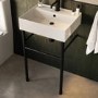 1 Tap Hole Basin with Black Wash Stand 500mm - Bowen