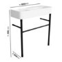 2 Tap Hole Double Basin with Black Wash Stand 800mm - Bowen