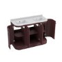 1200mm Burgundy Curved Freestanding Double Vanity Unit with Basins - Bowland