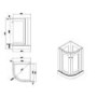 500mm Blue Curved Corner Freestanding Vanity Unit with Basin – Bowland