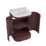 600mm Burgundy Curved Freestanding Vanity Unit with Basin - Bowland