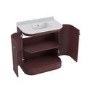 800mm Burgundy Curved Freestanding Vanity Unit with Basin - Bowland