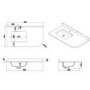 900mm Blue Left Hand Curved Corner Freestanding Vanity Unit with Basin – Bowland
