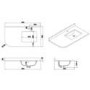 900mm Beige Right Hand Curved Corner Freestanding Vanity Unit with Basin - Bowland