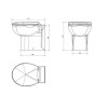 Round Back to Wall Toilet with Soft Close Seat