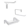 3 Piece Accessory Pack - Toilet Paper Holder Towel Ring &amp; Wire Soap Dish - Rio Range