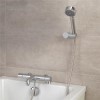Focus Thermostatic Deck Mounted Bath Shower Mixer with No Rail Kit
