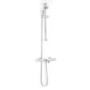 Rina Slide Shower Rail Kit with Focus Wall Valve & Bath Mixer