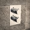 Concealed Thermostatic Mixer Shower with Slim Wall Mounted Shower Head - EcoS9