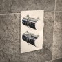 Chrome Concealed Shower Mixer with Dual Control & Round Ceiling Mounted Head - EcoS9