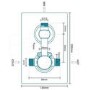 Chrome Concealed Shower Mixer with Dual Control & Slim Round Wall Mounted Head - EcoS9