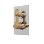 Chrome Concealed Shower Mixer with Dual Control & Slim Square Ceiling Mounted Head - EcoStyle