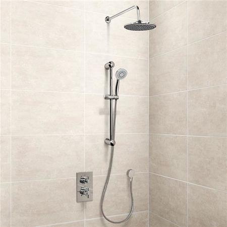 EcoStyle Concealed Dual Valve with Diverter, Outlet, Head, Arm and 5 Spray Ezio Kit	