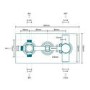 Triple Outlet Concealed Thermostatic Shower Valve With Diverter- EcoStyle Range 