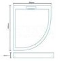 Left Hand Offset Quadrant Shower Tray 1200 x 900mm Stone Resin - Elusive
