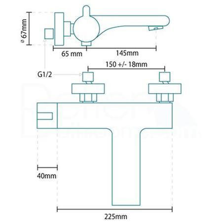 Doriano Wall Mounted Bath Shower Mixer