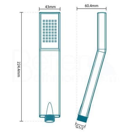Serrato Premium Concealed Dual Control Shower Mixer with Overflow and Handset