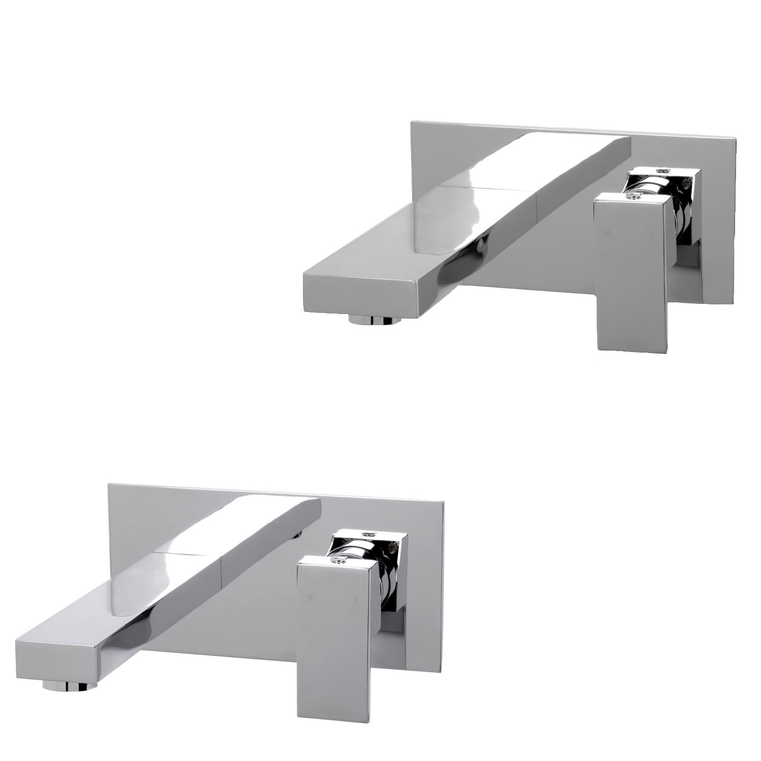 Cube Wall Mounted Bath and Basin Tap Pack