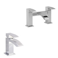 Chrome Bath and Basin Tap Set - Wave Chrome Bath and Basin Tap Set - Wave
